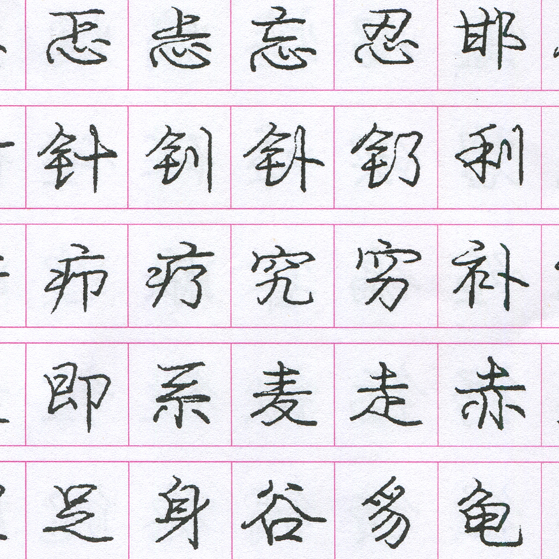 庞中华现代汉语7000字硬笔行书字帖