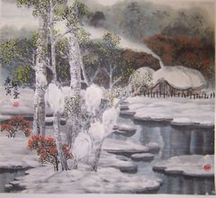 冰雪画《北国风光》