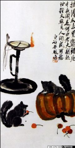 南瓜油灯老鼠