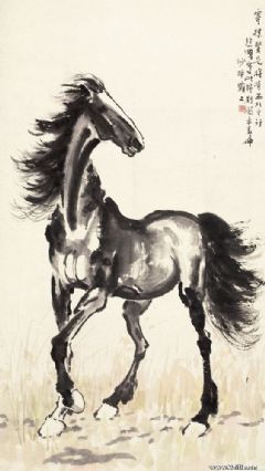 1943年作 春郊立马 镜心