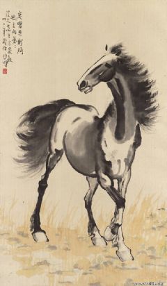 1944年作 骏马 镜心