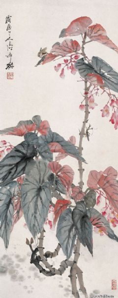 花间蟋蟀螳螂图