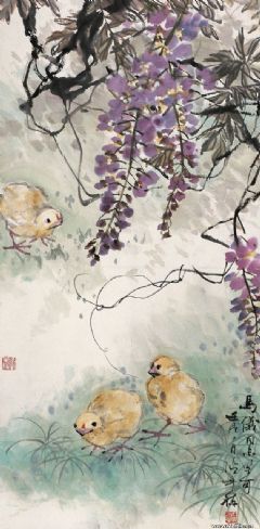藤蔓下小鸡