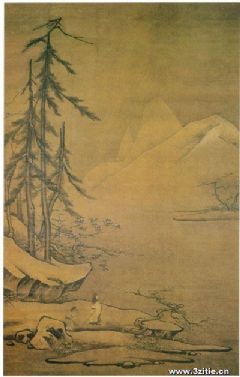 雪屐观梅图