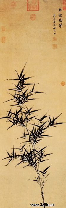 《半窗晴翠图》