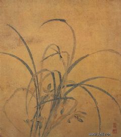 《双钩兰花图》