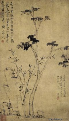《高桐幽竹图》