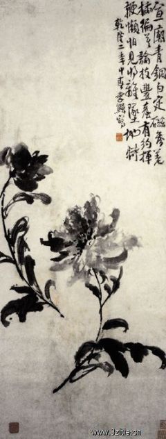 《芍药图轴》