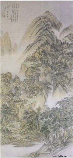 《仿大痴山水图轴》