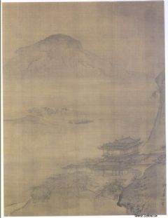 《江天楼阁图轴》