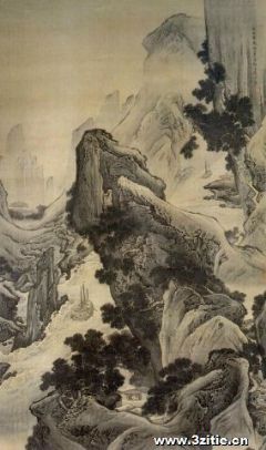 巫峡秋涛图轴