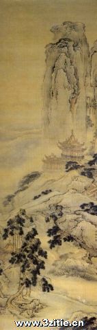 紫府仙居图轴