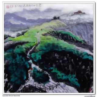 四尺斗方山水画