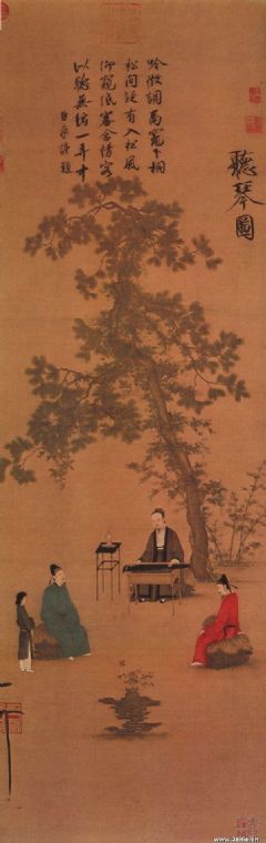 《听琴图