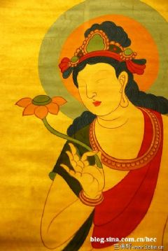 张大千临摹敦煌壁画《五代 水月观音》