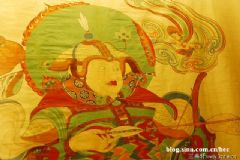 张大千临摹敦煌壁画《中唐 南方天王》