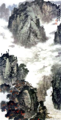 雨过巫峡秋色