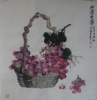 国画葡萄《收获季节》