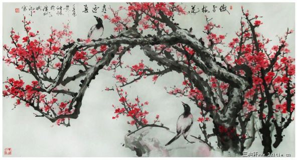 傲雪梅花喜迎春
