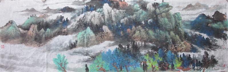 流云似水绕青山