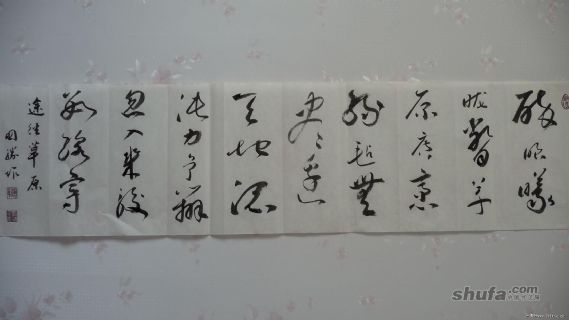傅国胜书途经草原