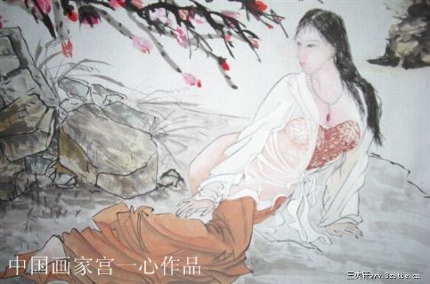 梅女图