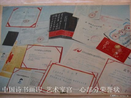 宫一心 获奖荣誉状