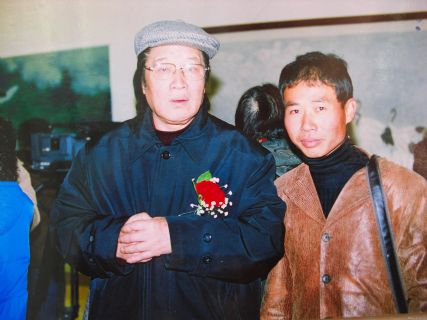 中国现代书画篆刻家宫一心与辽宁省副省长林声