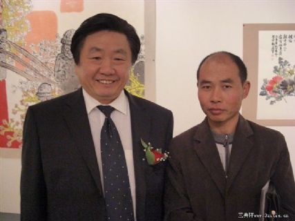 辽宁书法家宫一心与沈阳广电局局长 于连胜