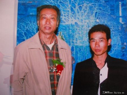 中国书画家宫一心与辽宁文联主席牟心海
