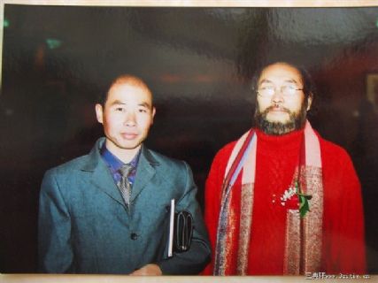 中国现代书画艺术家宫一心与湖北省画院院长 画家张金林