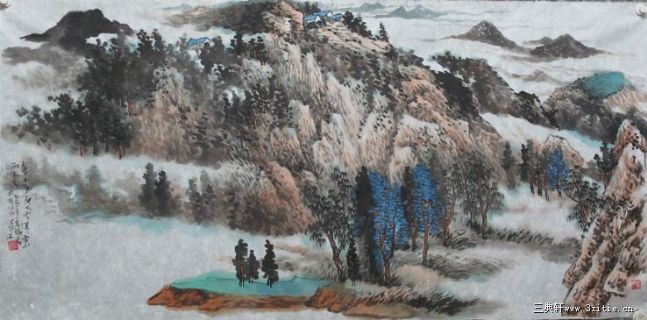 青山书气却成云莫莫云山两不兮（山水10000元/平尺）