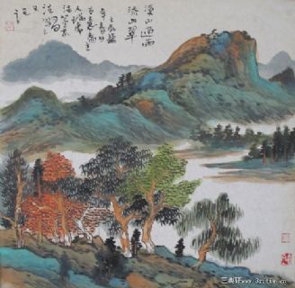 溪山过雨添幽翠（山水10000元/平尺）