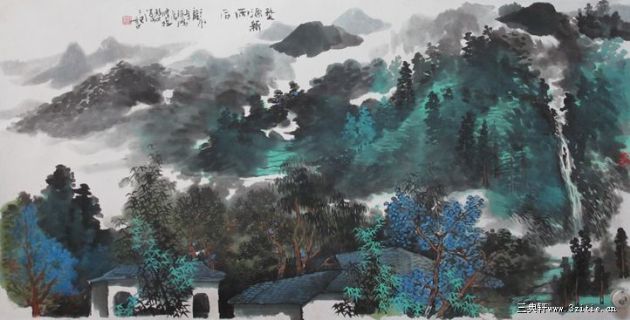 溪山过雨添幽翠（山水10000元/平尺）