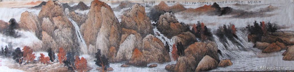 雨后泉声图（10000元每平尺）