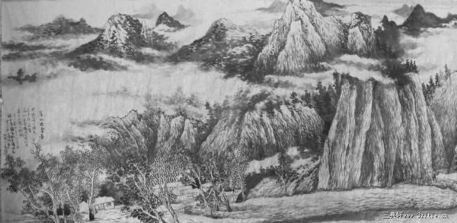 高山白云图局部1