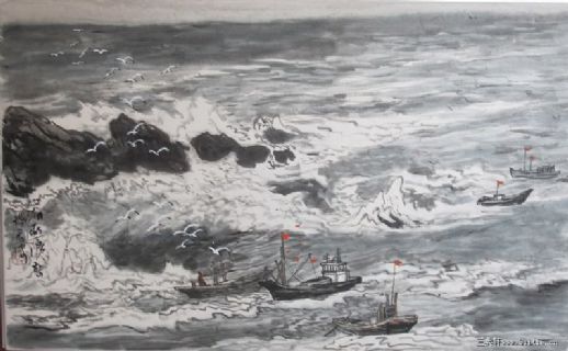 心潮逐浪高（10000元/平尺）