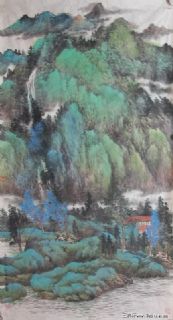 一弯流水绕柴门（10000元/平尺）