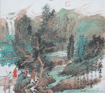 空山观瀑图（10000元/平尺）