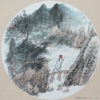 溪桥策杖图（10000元/平尺）