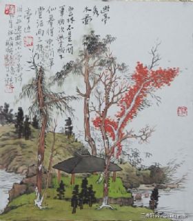 幽亭秀木图（10000元/平尺）