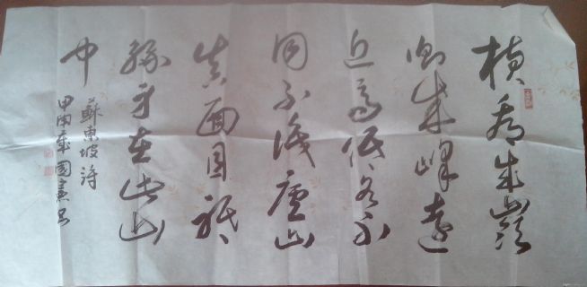 书法 题西林壁