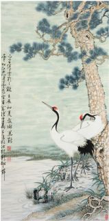 安庆戴卫国画精品松鹤图