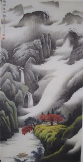 峡谷溪流图