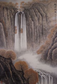 秋山飞瀑