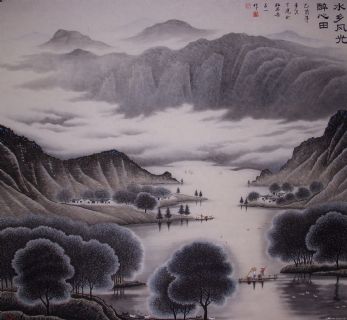 水乡风光醉心田