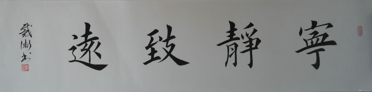 安庆戴卫楷书《宁静致远》