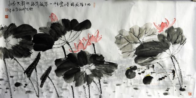 灼灼荷花瑞 亭亭出水中