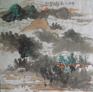 依山傍水人家