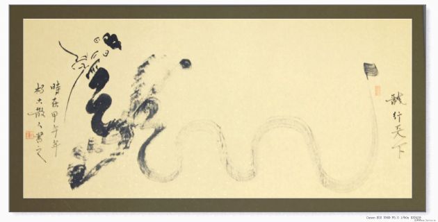 根笔书法——龙行天下